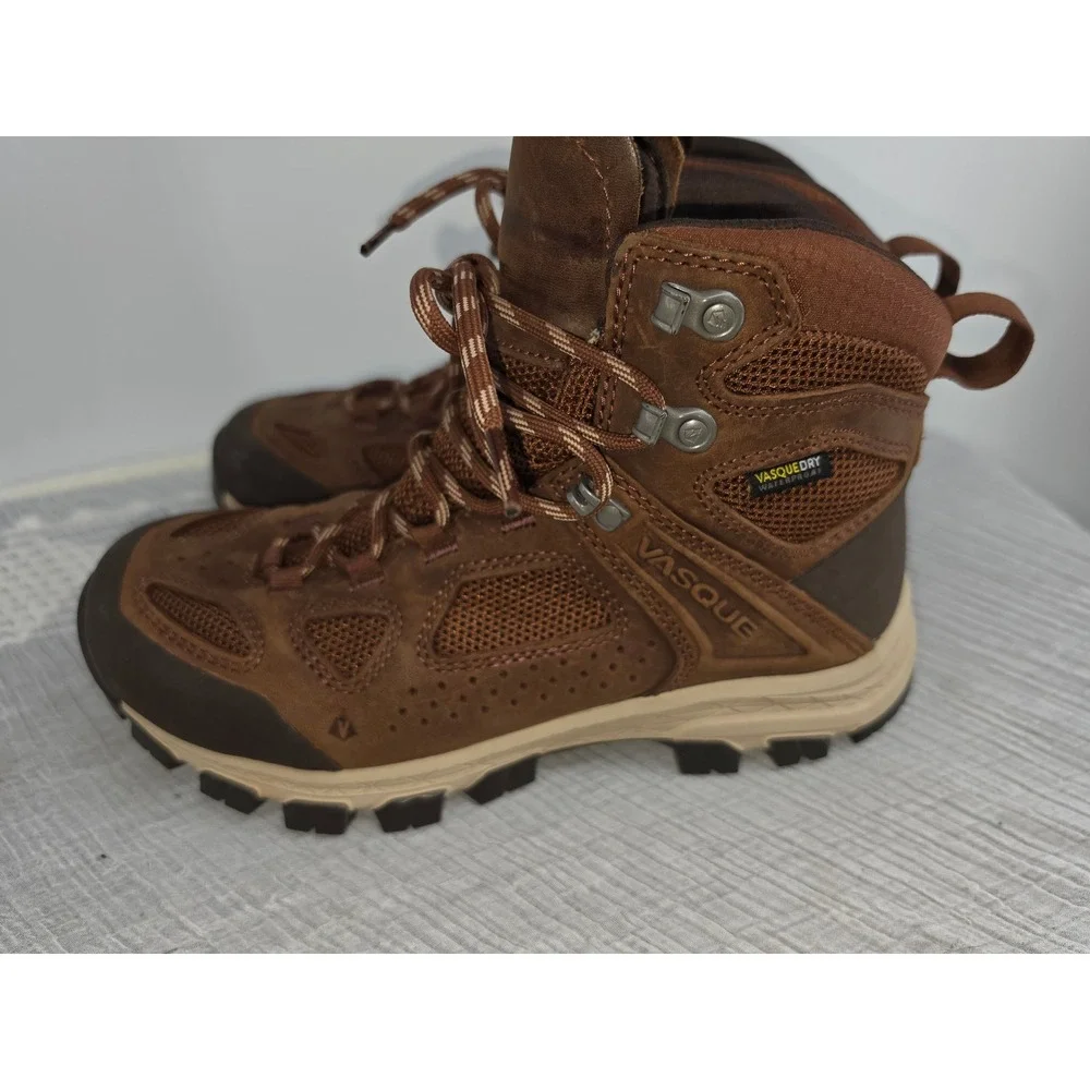 Vasque Talus XT GTX Waterproof Hiking Boots Brown Leather 7755 Wide Mens 7.5